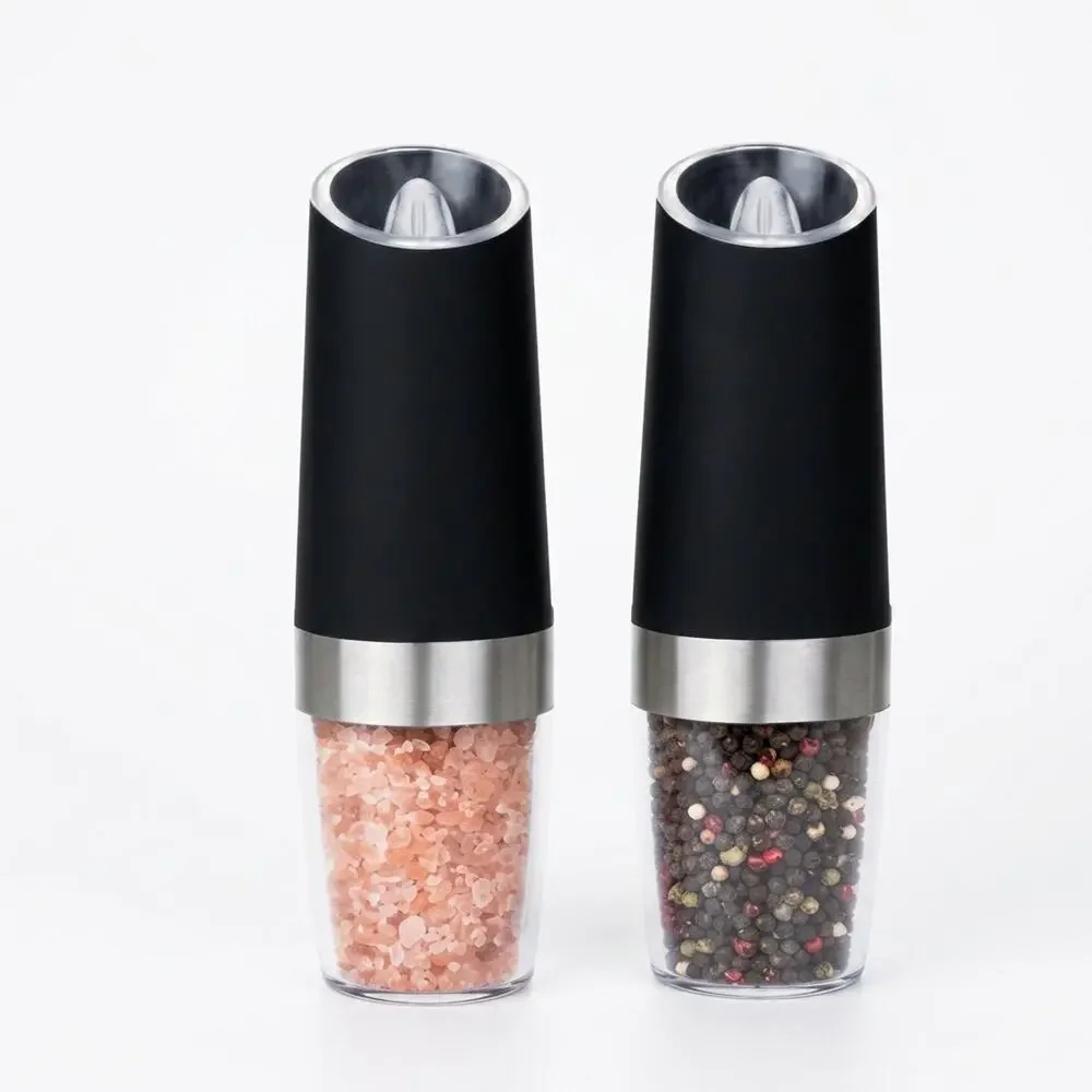 Electric Salt and Pepper Grinder Set, Automatic Gravity Salt and Pepper Grinder